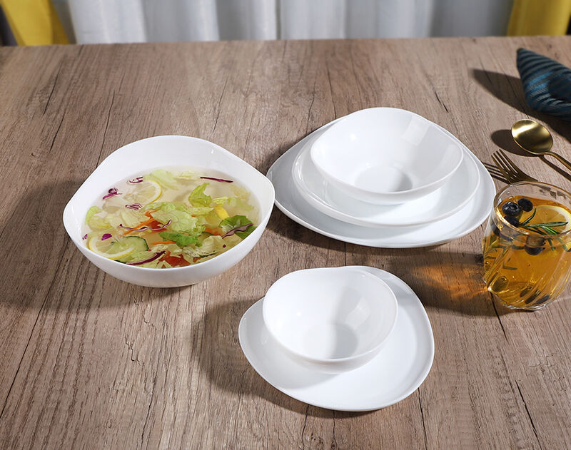 оптовые поставщики столовой посуды набор тарелок из опалового стекла