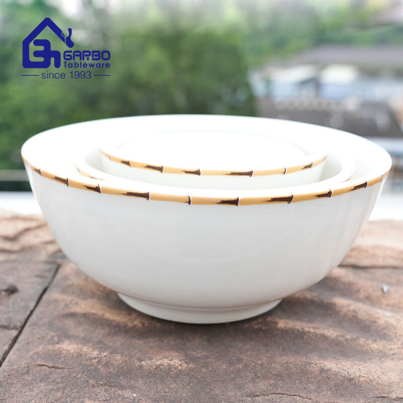 190ml under glazed porcelain rice bowl for single person home usage 