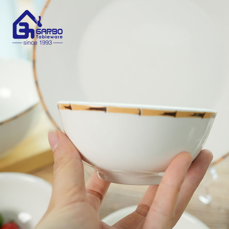 190ml under glazed porcelain rice bowl for single person home usage 