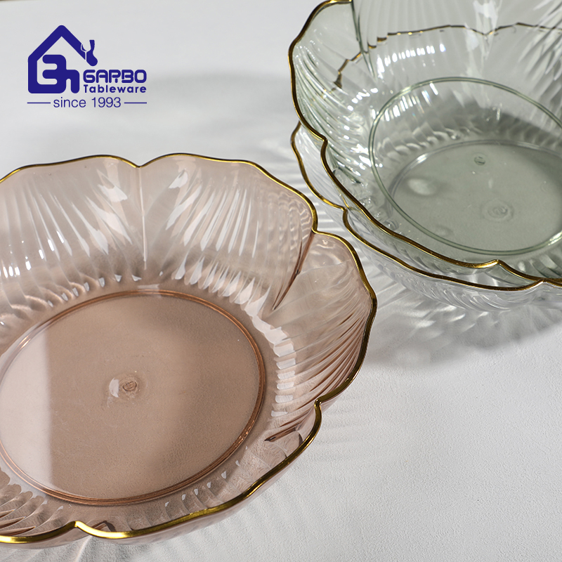 10 inches flower shape unbreakable plastic fruit bowl plate