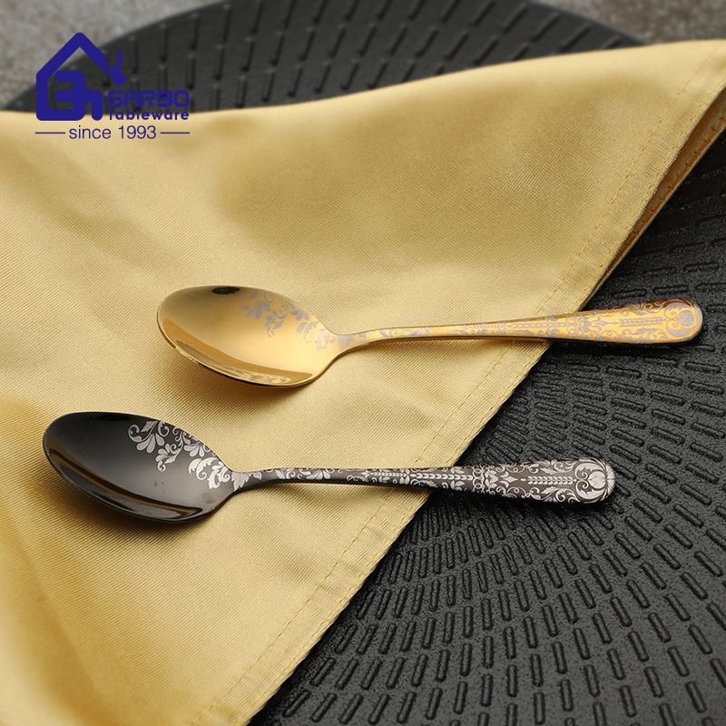 Customize new design stainless steel flatware dinner spoon