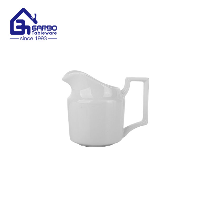 White 275ml Fine bone china milk jug porcelain milk pot with handle