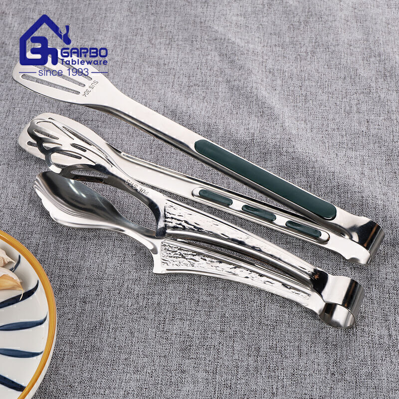Manufacturer Wholesale Machine Polish Stocked Stainless Steel Kitchen Food Tongs