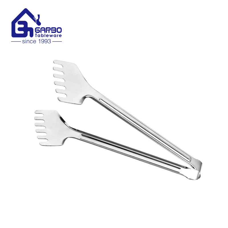 Garbo wholesale head card stock cheap stainless steel food tongs