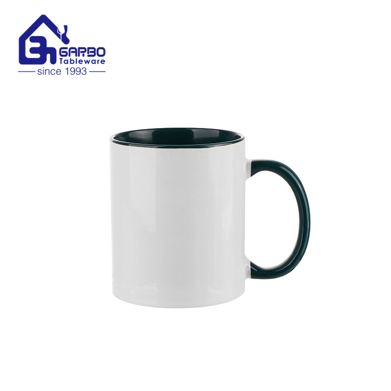 Caneca de água de cerâmica de cor interna criativa conjunto de canecas para beber suco de grés