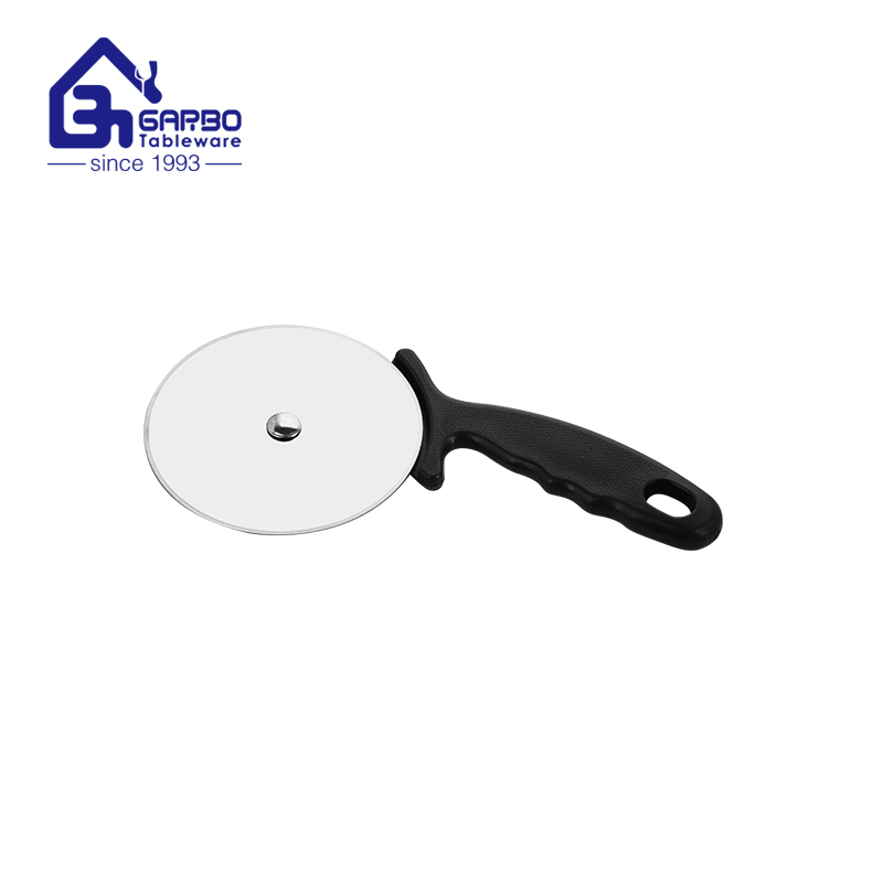 Wholesale Stock Tableware Big Size Machine Polish Cheap Black Stainless Steel Pizza Cutter