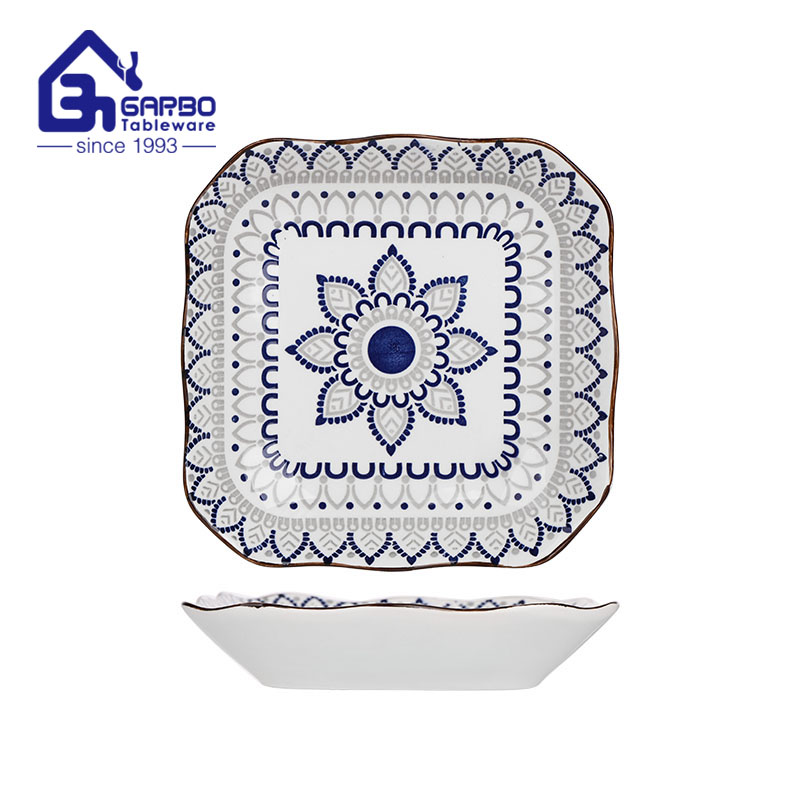 plaque profonde en porcelaine de sublimation de conception d'impression