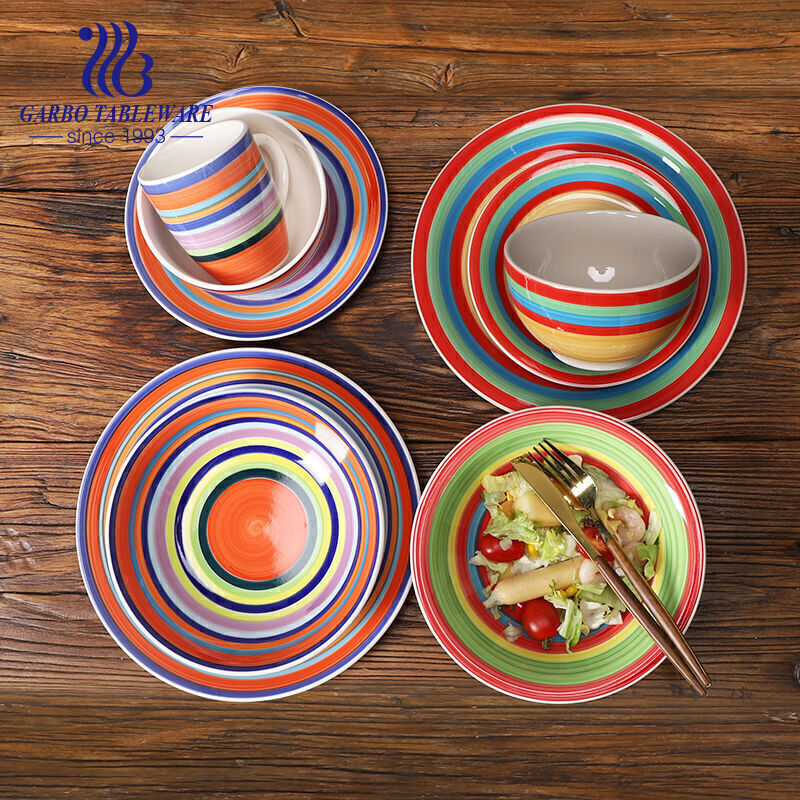 Unveiling the Artistry: Hand-Painted Stoneware Dinner Set from Garbo International