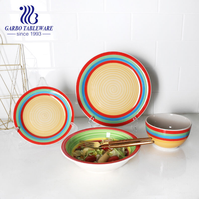 Unveiling the Artistry: Hand-Painted Stoneware Dinner Set from Garbo International