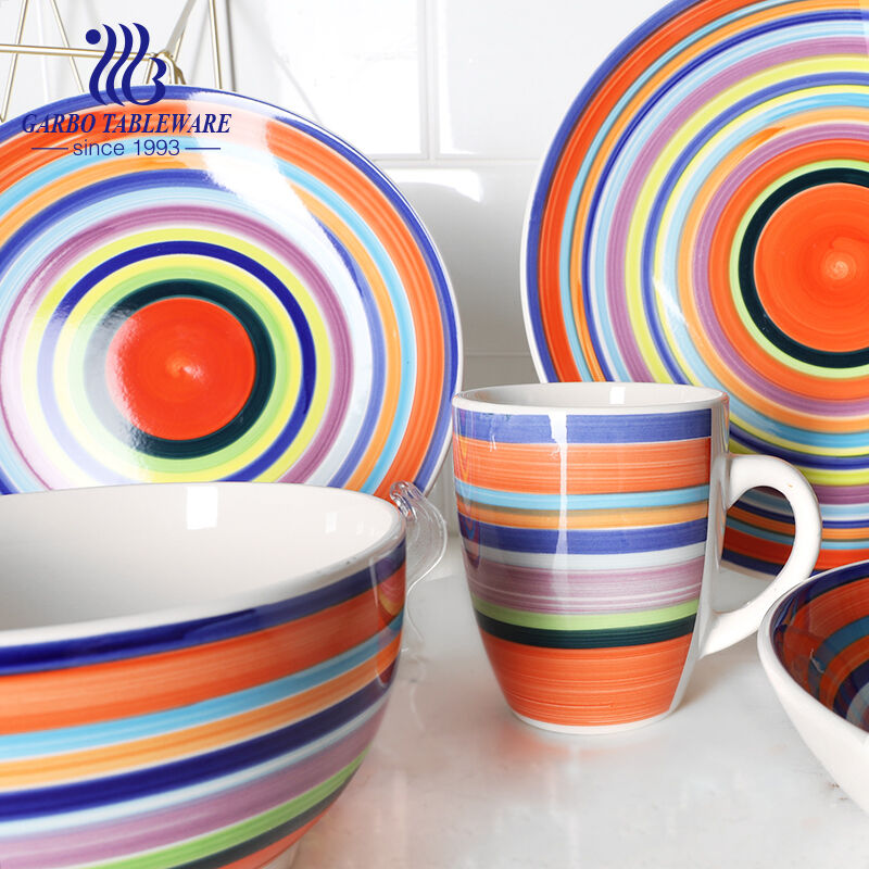 Unveiling the Artistry: Hand-Painted Stoneware Dinner Set from Garbo International