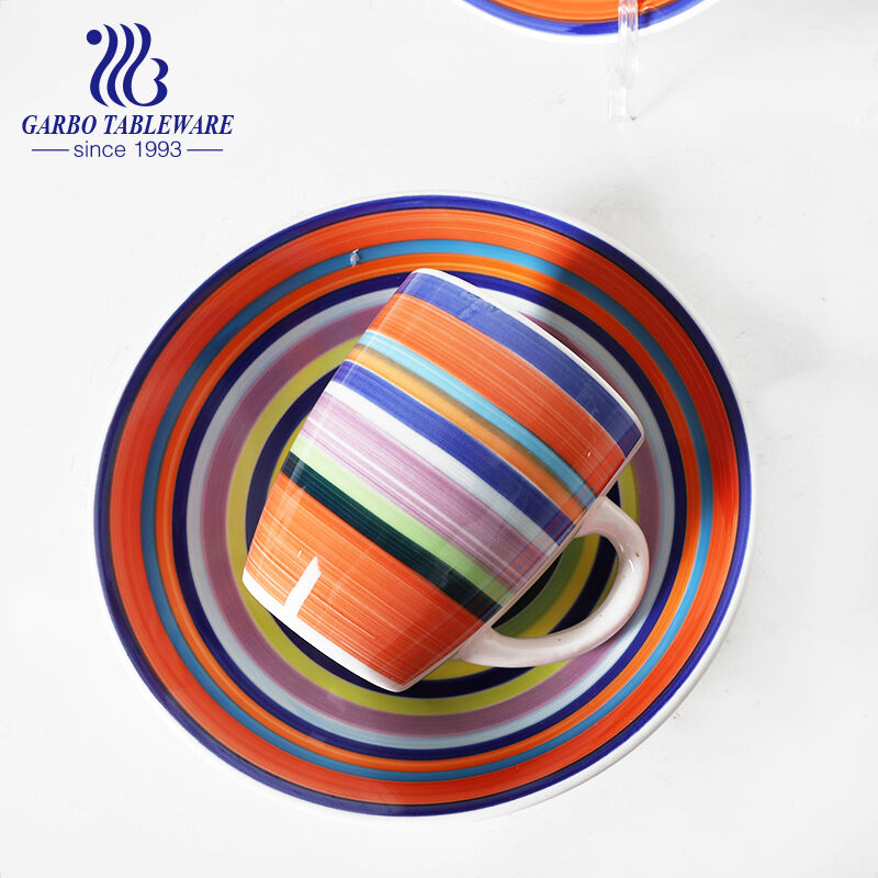 Unveiling the Artistry: Hand-Painted Stoneware Dinner Set from Garbo International