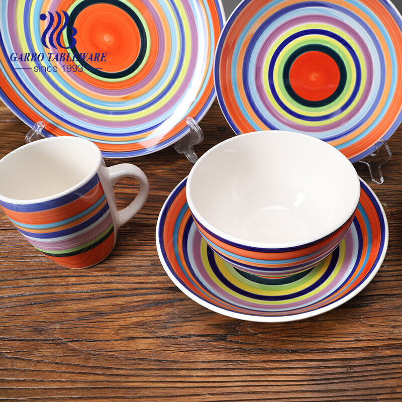 Unveiling the Artistry: Hand-Painted Stoneware Dinner Set from Garbo International