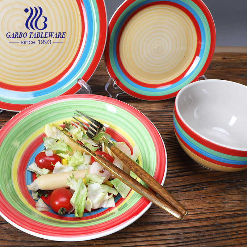 Unveiling the Artistry: Hand-Painted Stoneware Dinner Set from Garbo International