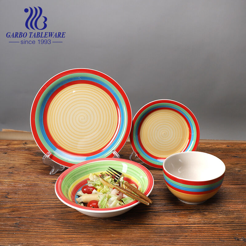 Unveiling the Artistry: Hand-Painted Stoneware Dinner Set from Garbo International