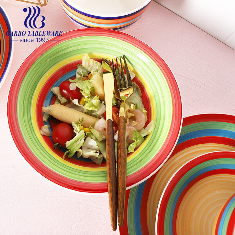 Unveiling the Artistry: Hand-Painted Stoneware Dinner Set from Garbo International