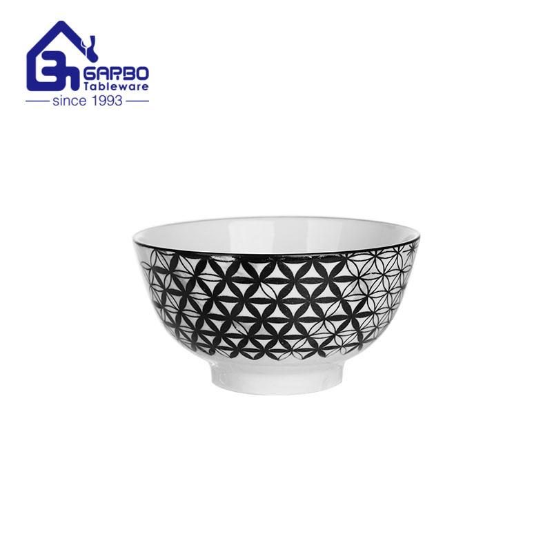 Supplier in China printing design 4.5 inch porcelain dining bowl for sale