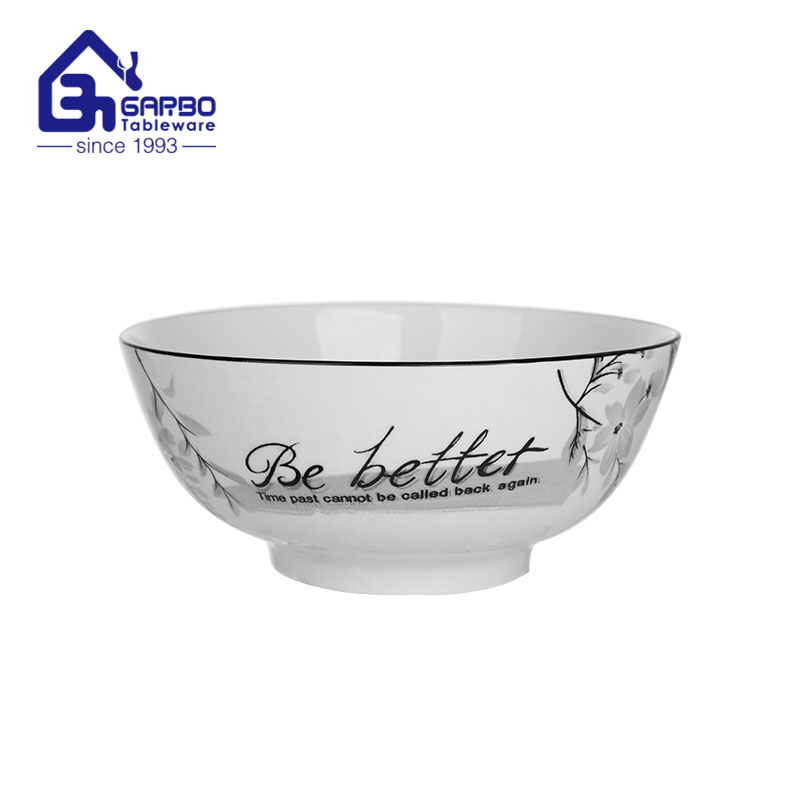 7 inch printing ceramic soup bowl