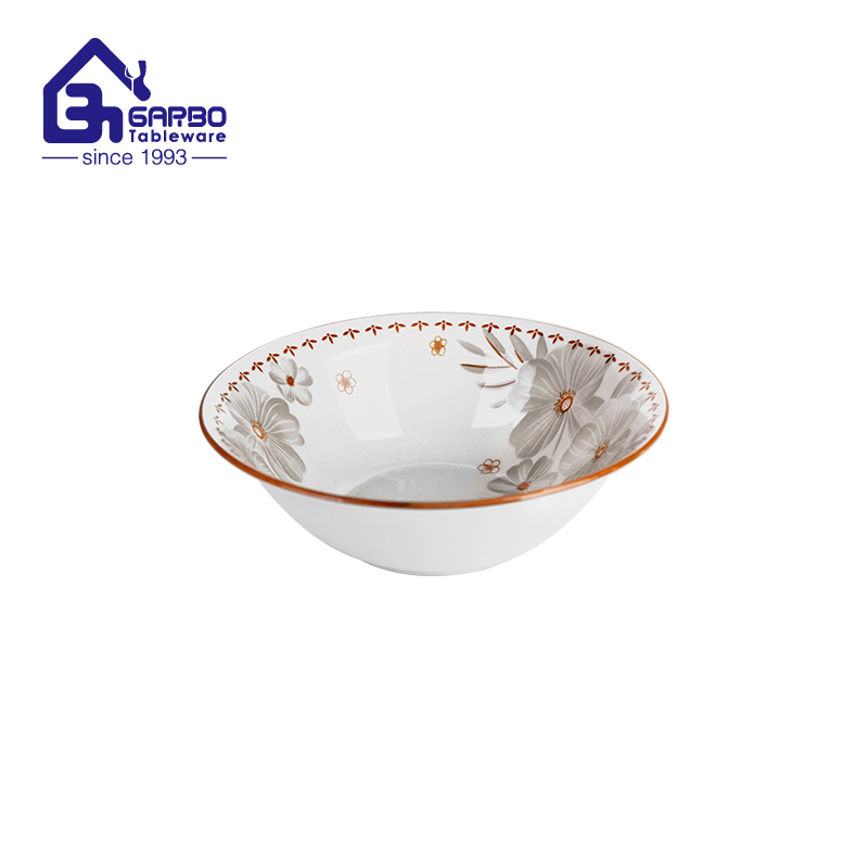 Garbo 7-Inch Stoneware Deep Bowl with Floral Print