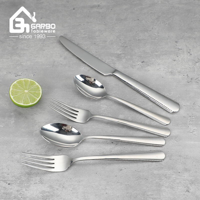 Europe Style Silver Set Food Grade 430 Stainless Steel Cutlery
