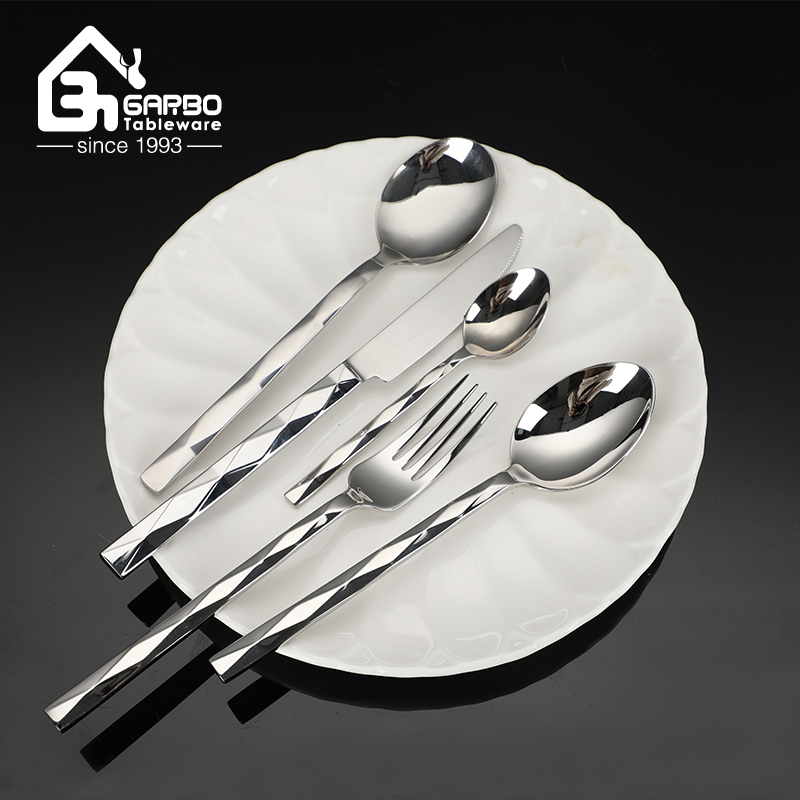 Mirror Polish Flatware Dishwasher Safe Knife and Fork Spoon Set