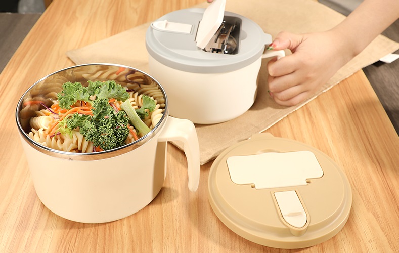 304 Stainless Steel Ramen Instant Noodles Bowl with Plastic PP Handle