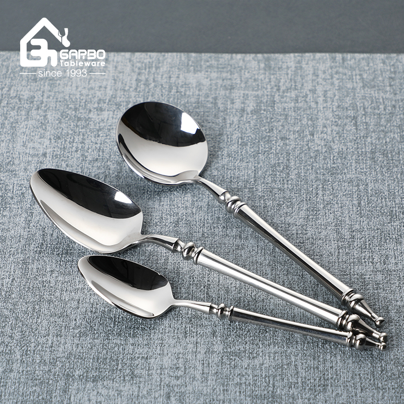 9.5MM Thickness Silver Cutlery Highly Mirror Polish Dinner Spoon