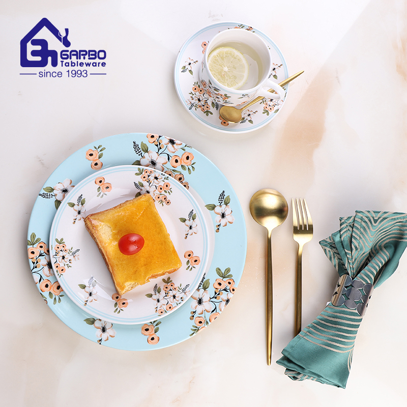 A Bestseller for 6 People Dining and Banquet - Stoneware Floral 24PCS Dinnerware Set A Bestseller for 6 People Dining and Banquet - Stoneware Floral 24PCS Dinnerware Set