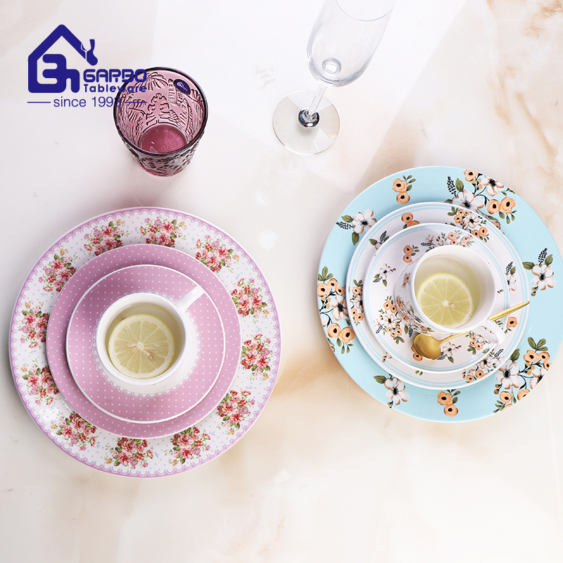 A Bestseller for 6 People Dining and Banquet - Stoneware Floral 24PCS Dinnerware Set A Bestseller for 6 People Dining and Banquet - Stoneware Floral 24PCS Dinnerware Set