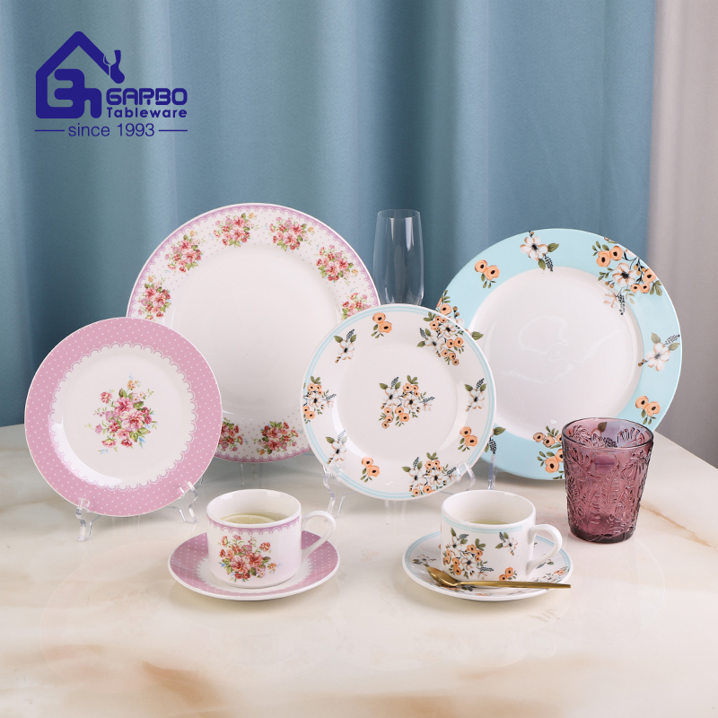 A Bestseller for 6 People Dining and Banquet - Stoneware Floral 24PCS Dinnerware Set A Bestseller for 6 People Dining and Banquet - Stoneware Floral 24PCS Dinnerware Set