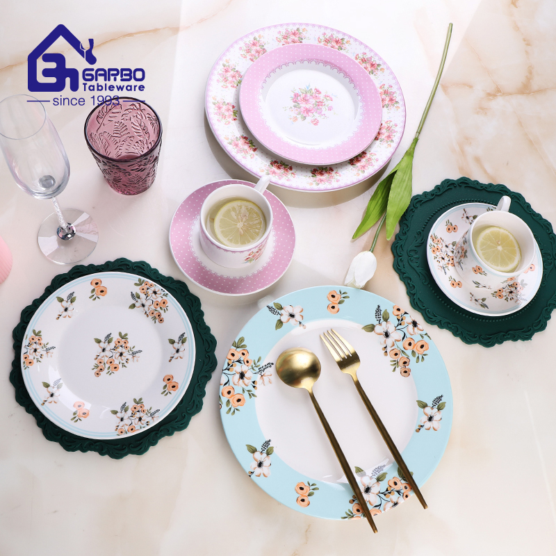 A Bestseller for 6 People Dining and Banquet - Stoneware Floral 24PCS Dinnerware Set A Bestseller for 6 People Dining and Banquet - Stoneware Floral 24PCS Dinnerware Set