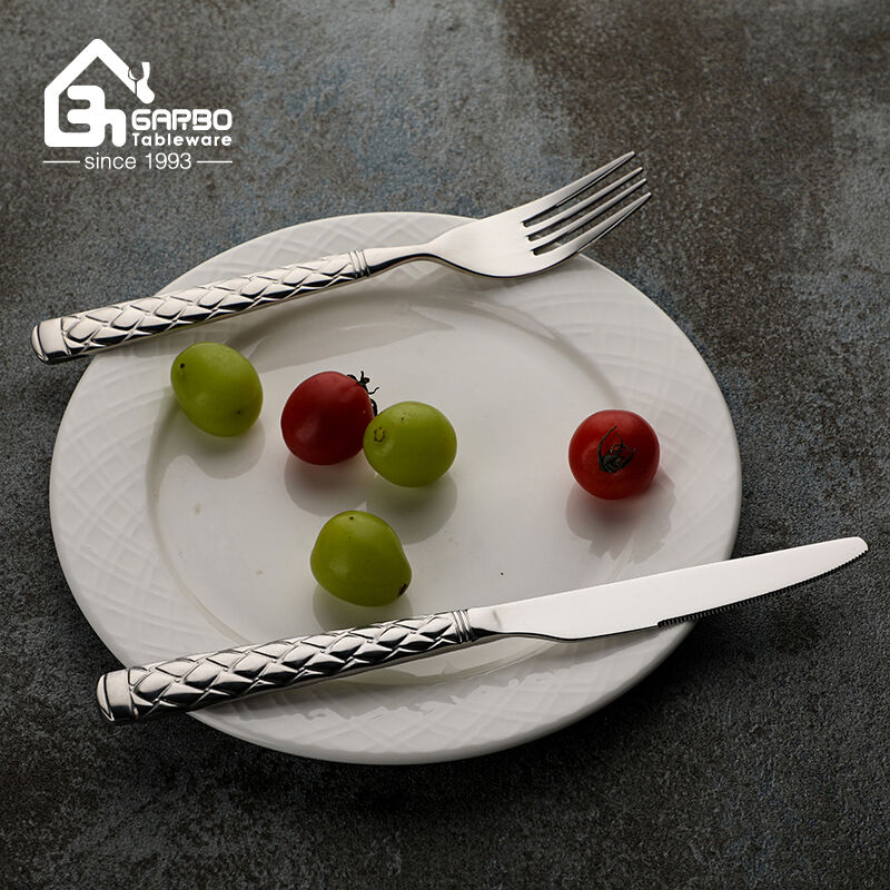 New Arrival Food Grade Stainless Steel Dinner Knife and Fork Set Silver Cutlery