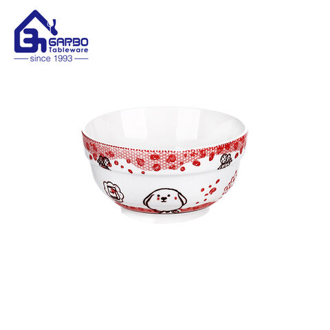 Ceramic rice bowl  120mm  width  flower design porcelain bowls 