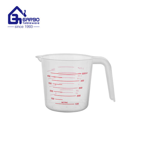 Venta al por mayor Venta caliente 600ml Taza medidora Plactic Vaso de plástico personalizado irrompible