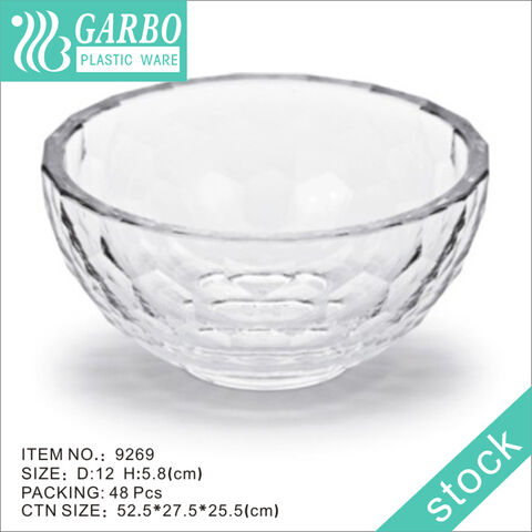 vente en gros bol en plastique transparent de 4.5 pouces de forme ronde en provenance de Chine