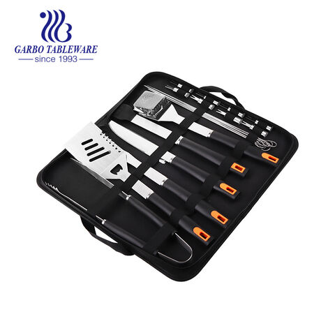 22pcs Set Alat Grill Keluli Tahan Karat Profesional untuk Lelaki, Kit Aksesori Pemanggang Tugas Berat untuk Belakang Rumah, Set Hadiah Perkakas BBQ dengan Spatula, Tong dalam Beg Hadiah