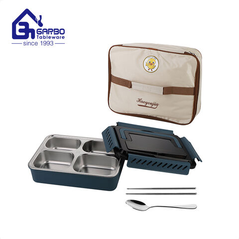 Fancy 304 stainless steel bento Lunch Box with Soup Bowl and Cutlery Thermos 