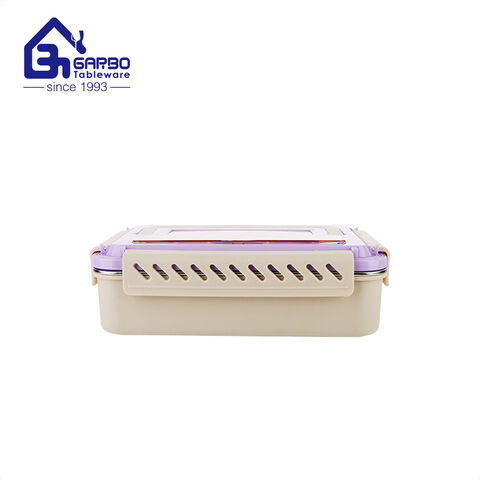 Kitchen lunch portable leak-proof SS 304 PP food container with divider