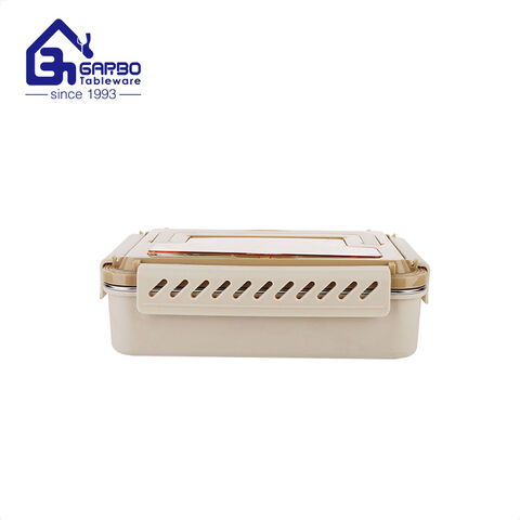 Wholesale Lunch box rectangle PP ecofriendly SS304 food container