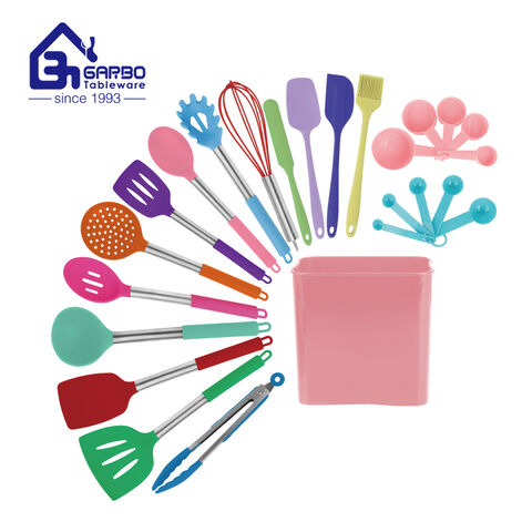 Small moq Different colors hest resistant silicone kitchen utensil sets 
