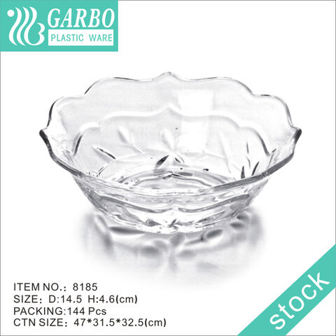 Reusable strong 6 inch plastic salad and serving bowls