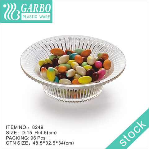 strong durable 12inch clear wholesale plastic bowl in leaf shape