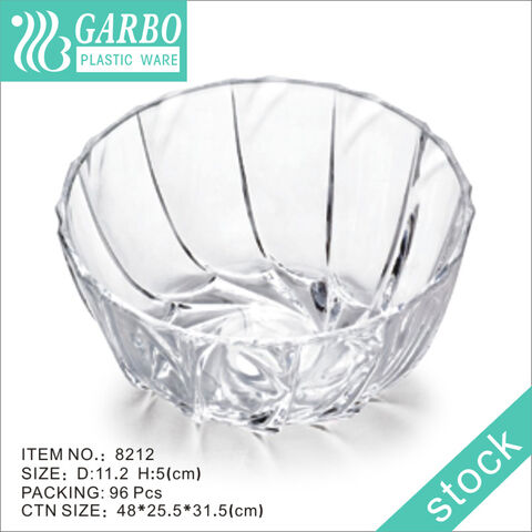Salada de plástico transparente reutilizável e tigelas de 5.5 polegadas