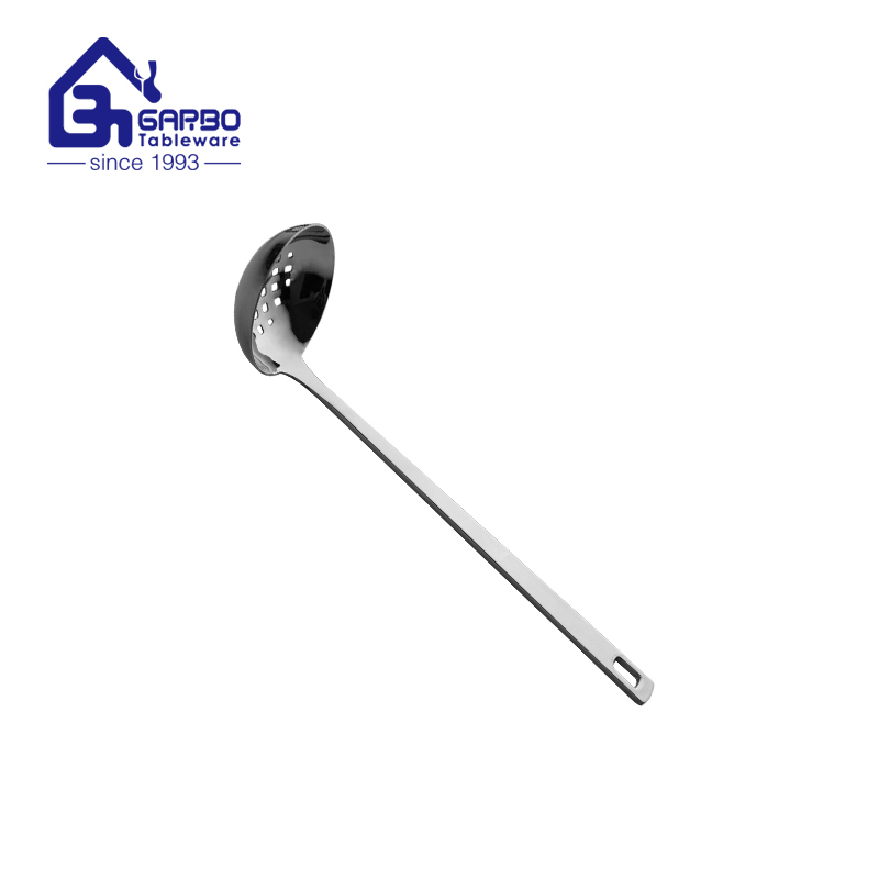 high quality 201ss long handle spoon mirror polish soup ladle set