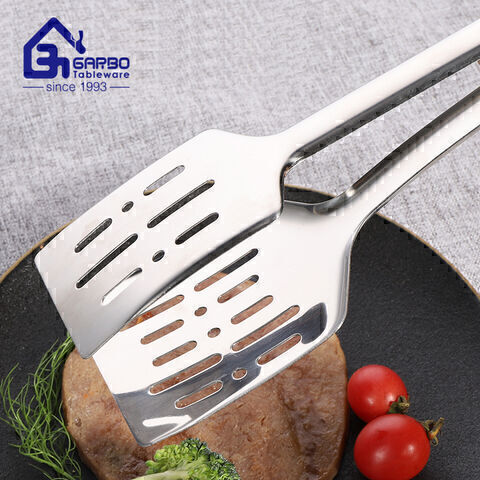 Bulk Packing Classic Design Stock 201 Stainless Steel Kitchen BBQ Food Tongs 