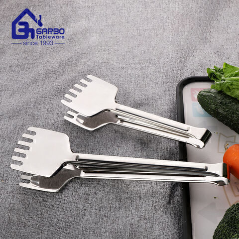 Wholesale factory cheap machine polish 201 stainless steel kitchen food tong