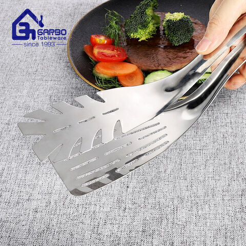 Wholesale factory cheap machine polish 201 stainless steel kitchen food tong