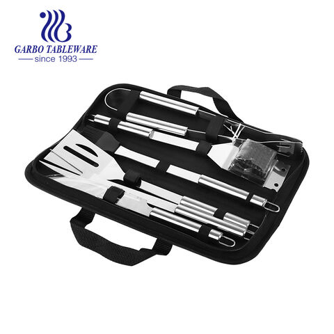 Ensemble d'outils de barbecue professionnel en acier inoxydable 7pcs