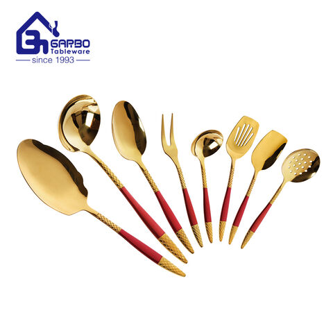 New arrvial high quality 201ss gold plating serving utensil