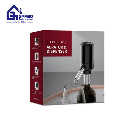 Eletric Black Wine Aerator In Silicon ABS and Acrylic Material Food Contact Safe