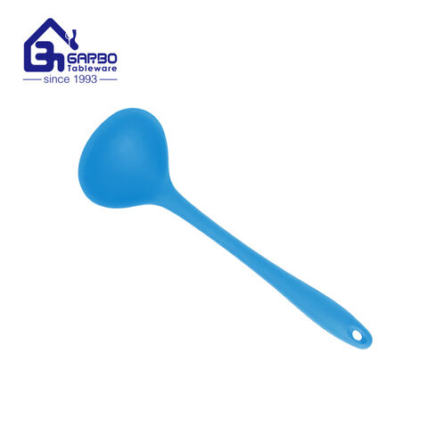 Skimmer de silicone resistente ao calor de cor azul para uso em cozinha